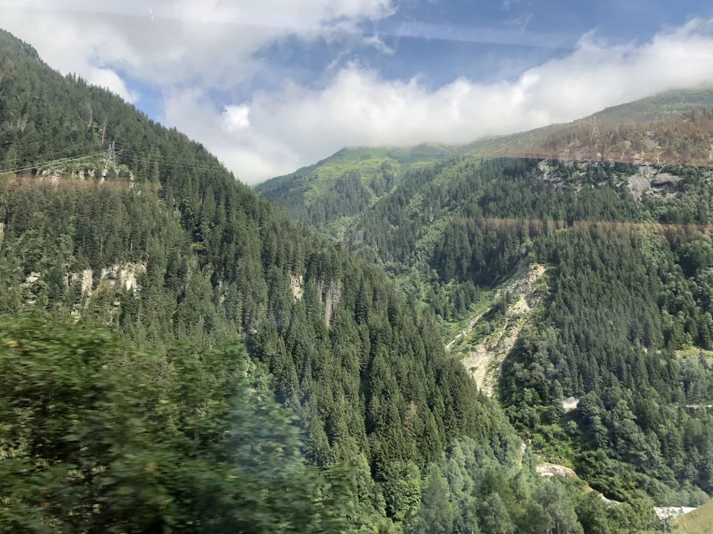 Suisse en train